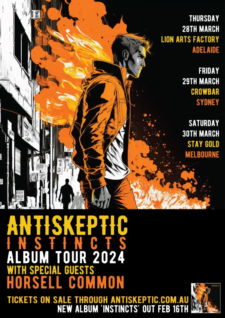 Antiskeptic poster for the Tours tour.